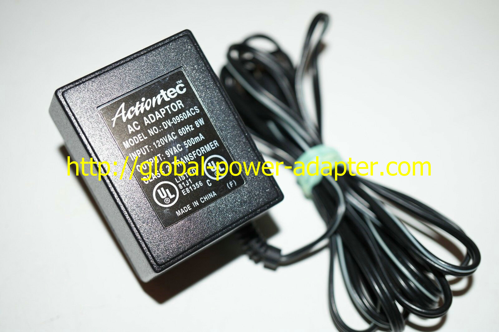 *Brand NEW* Actiontec 9V 500mA AC Adapter DV-0950ACS AC Adapter Power Supply - Click Image to Close